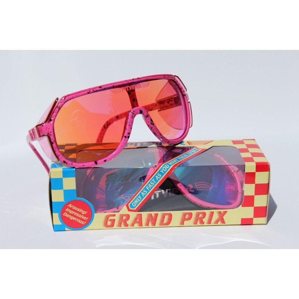 PIT VIPER The Crawdaddy Climax Grand Prix Sunglasses Pink/Blue NEW - Picture 6 of 8